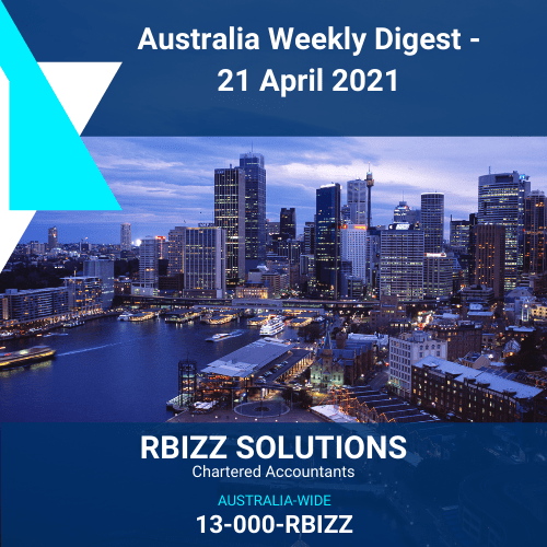 Australia Weekly Digest - 21 April 2021